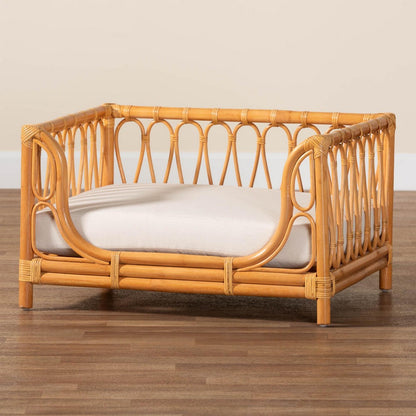 bali & pari - Kierra Pet Bed in Honey - Model 1-Light Honey Rattan-Pet Bed view 8