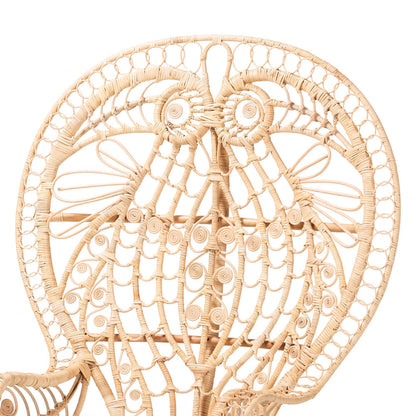 bali & pari - Kimiko Peacock Accent Chair in Natural Brown - WS185-Natural Peacock Rattan-Cushion-Chair view 5