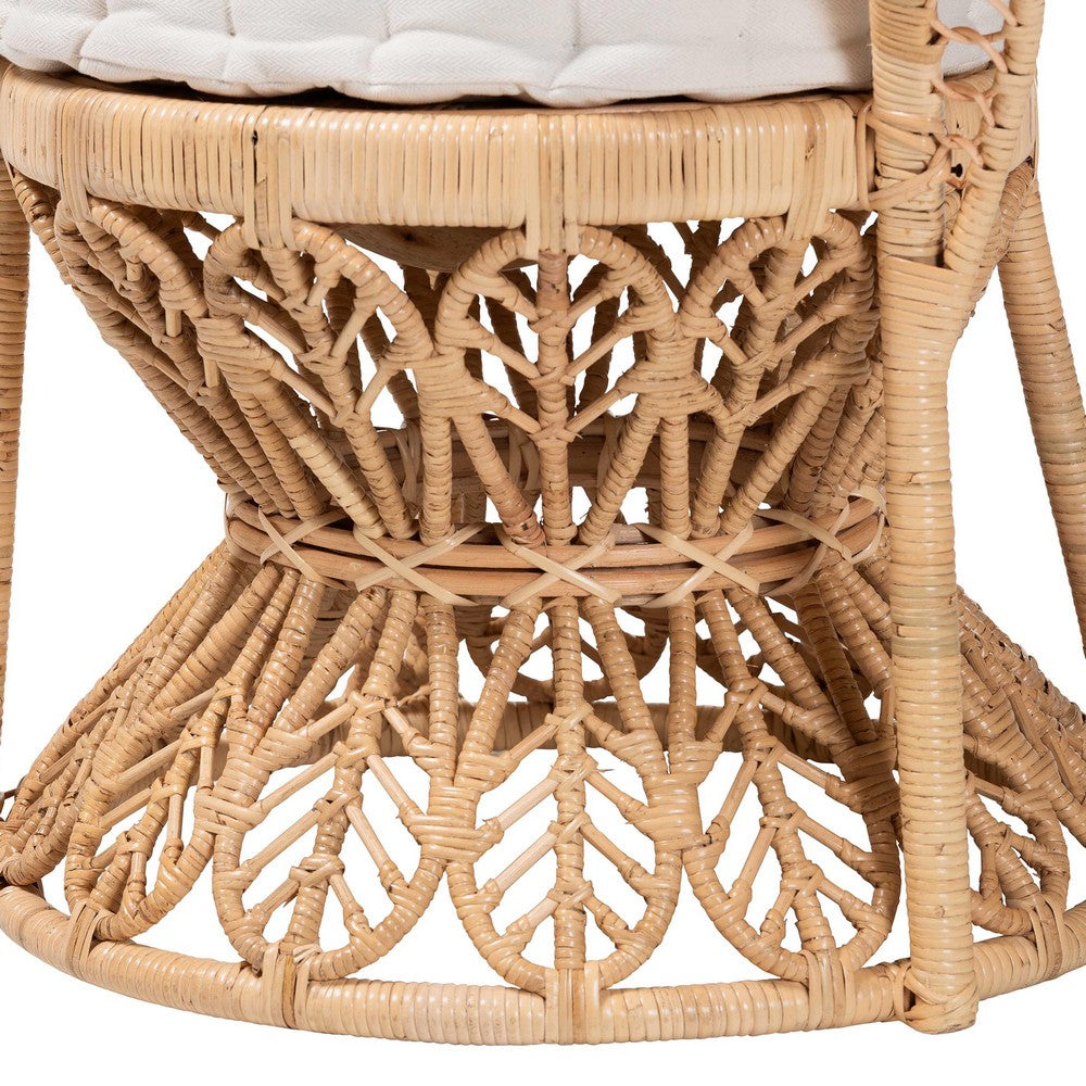 bali & pari - Kimiko Peacock Accent Chair in Natural Brown - WS185-Natural Peacock Rattan-Cushion-Chair view 7
