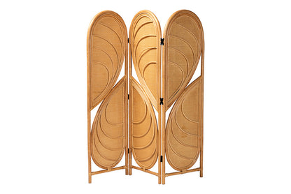 bali & pari - Kiyoko Room Divider - Kiyoko-Light Honey Rattan-Dividers view 1