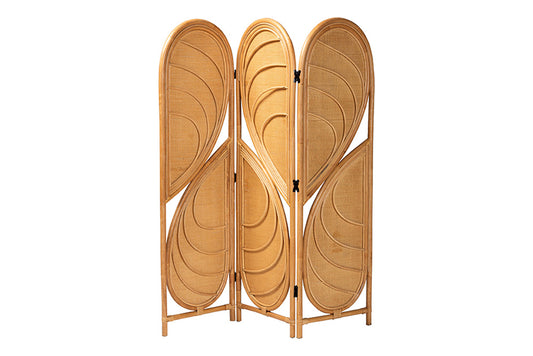 bali & pari - Kiyoko Room Divider - Kiyoko-Light Honey Rattan-Dividers view 1
