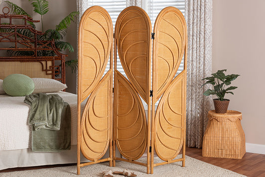 bali & pari - Kiyoko Room Divider - Kiyoko-Light Honey Rattan-Dividers view 2