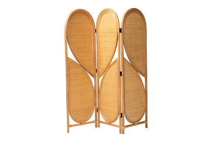 bali & pari - Kiyoko Room Divider - Kiyoko-Light Honey Rattan-Dividers view 3