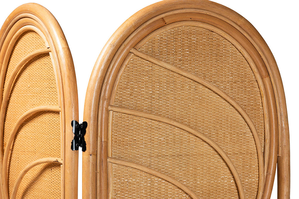 bali & pari - Kiyoko Room Divider - Kiyoko-Light Honey Rattan-Dividers view 4