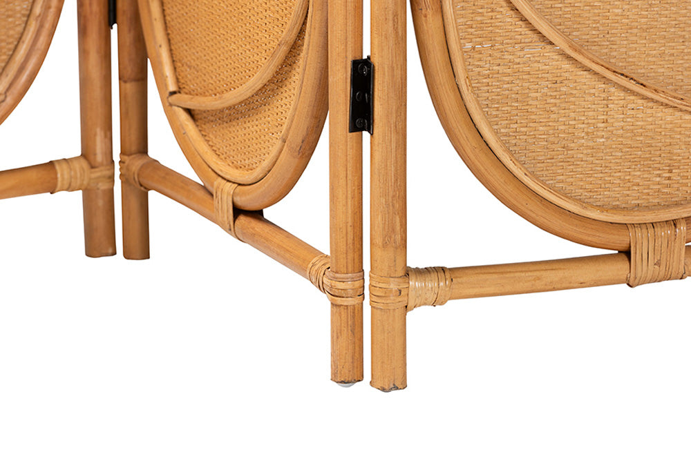 bali & pari - Kiyoko Room Divider - Kiyoko-Light Honey Rattan-Dividers view 5