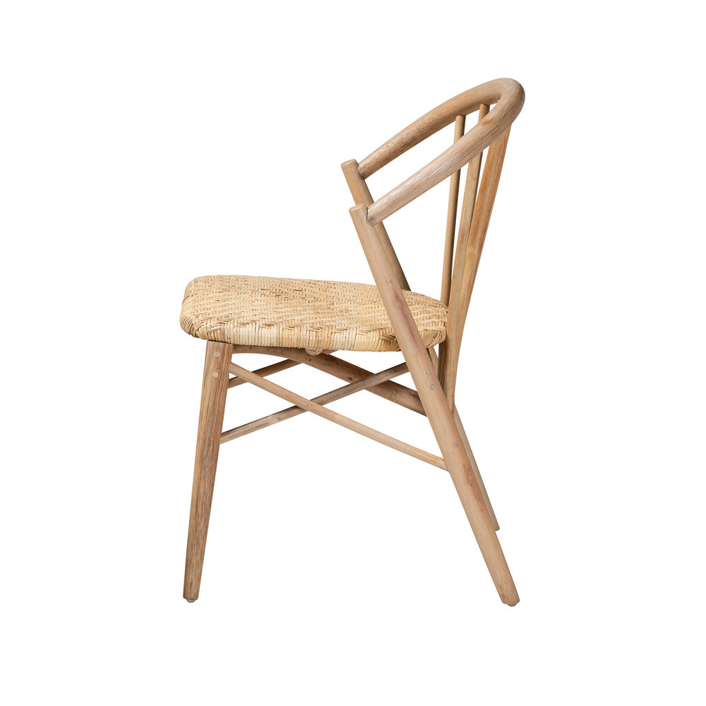 bali & pari - Kobe Dining Chair in Natural Brown - Kobe-Natural-DC view 3