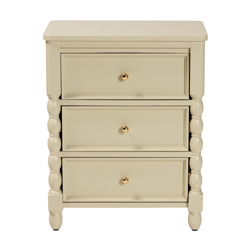 bali & pari - Kyla Nightstand in Beige - Kyla-Beige-Wooden-NS view 3