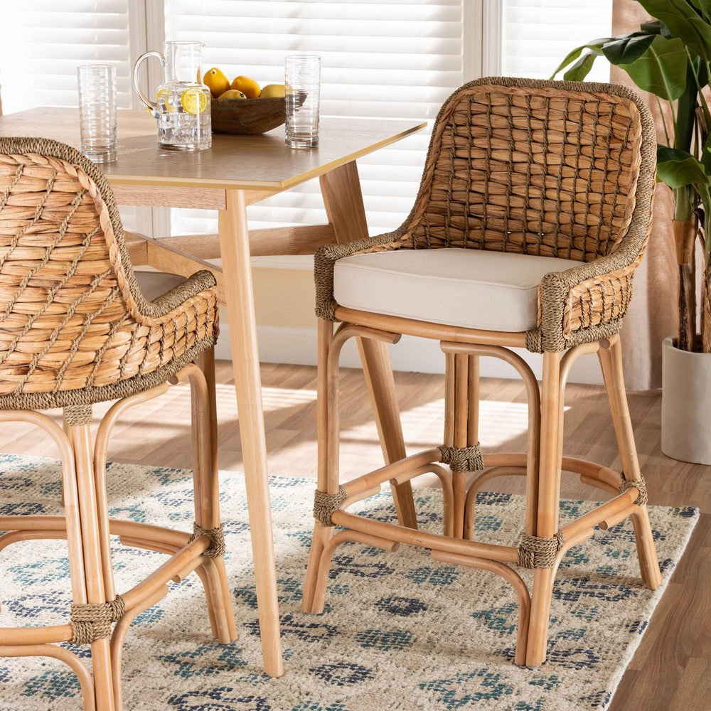 bali & pari - Kyle Counter Stool in White/Natural Brown - Kyle-Rattan-CS view 8