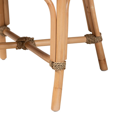 bali & pari - Kyle Dining Chair in White/Natural Brown - Kyle-Rattan-DC-Arm view 6