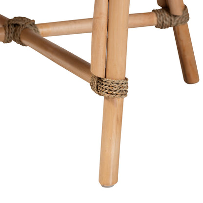 bali & pari - Kyle Dining Chair in White/Natural Brown - Kyle-Rattan-DC-No Arm view 6