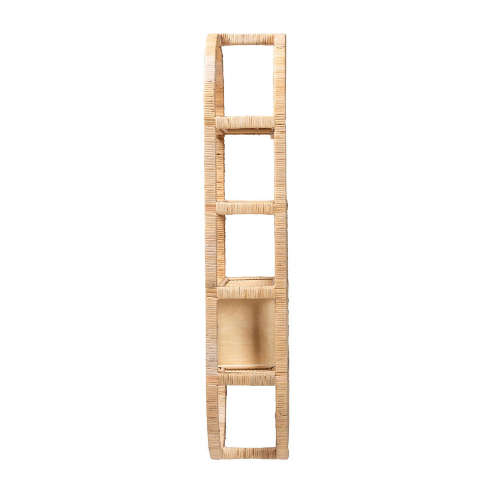 bali & pari - Labonita Shelving Unit in Natural Brown - WS177-Natural Rattan-Wall Shelf view 3