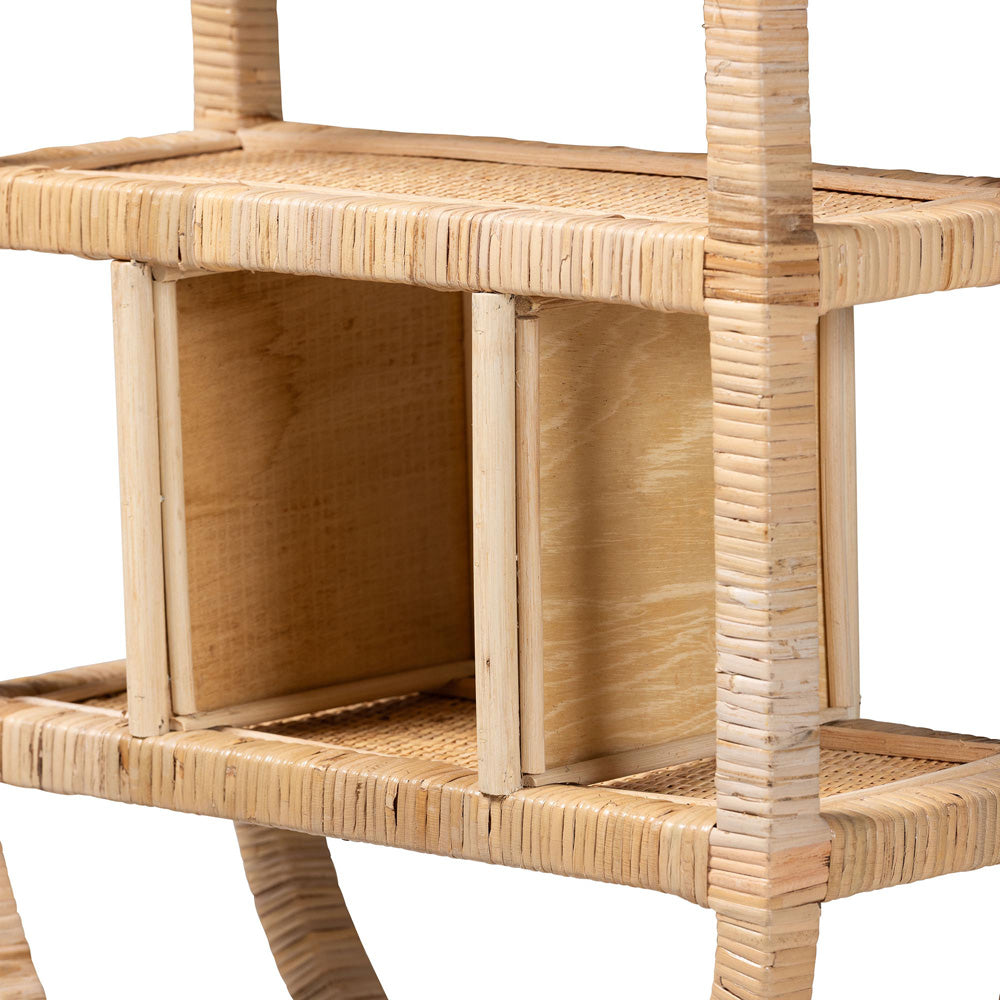 bali & pari - Labonita Shelving Unit in Natural Brown - WS177-Natural Rattan-Wall Shelf view 4
