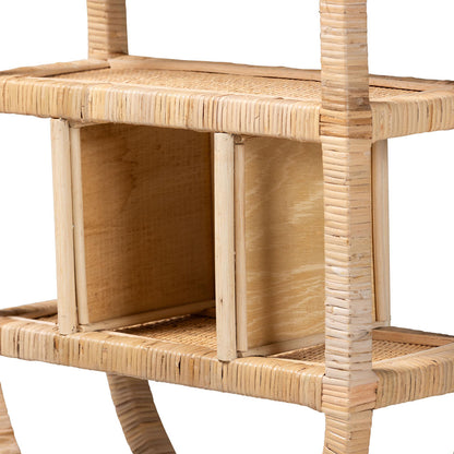bali & pari - Labonita Shelving Unit in Natural Brown - WS177-Natural Rattan-Wall Shelf view 4