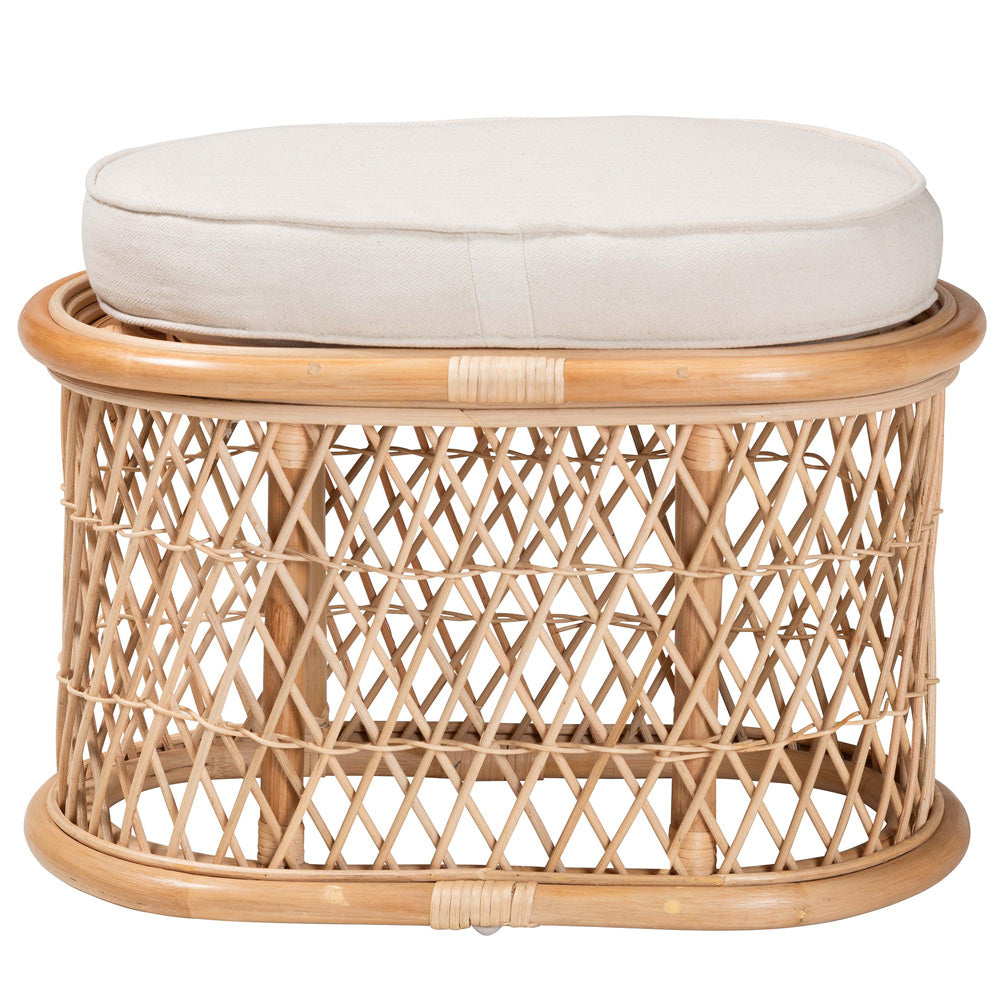 bali & pari - Ladonna Ottoman Footstool in Natural - WS072-Natural Rattan-Stool view 4