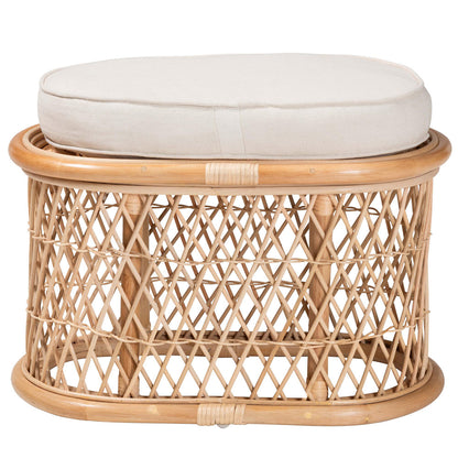 bali & pari - Ladonna Ottoman Footstool in Natural - WS072-Natural Rattan-Stool view 4