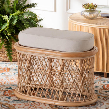 bali & pari - Ladonna Ottoman Footstool in Natural - WS072-Natural Rattan-Stool view 7