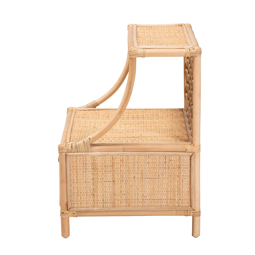 bali & pari - Lalo Nightstand in Natural Brown - WS018-Rattan-NS view 4