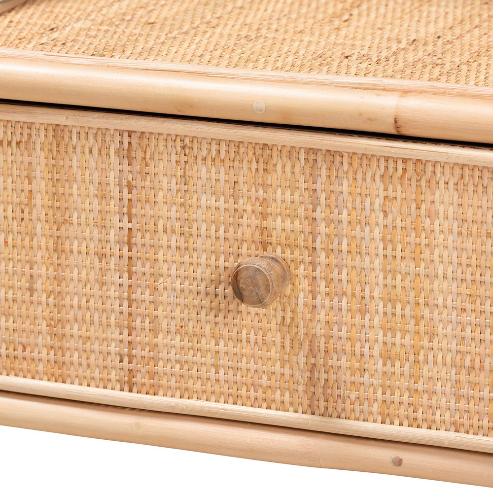 bali & pari - Lalo Nightstand in Natural Brown - WS018-Rattan-NS view 5