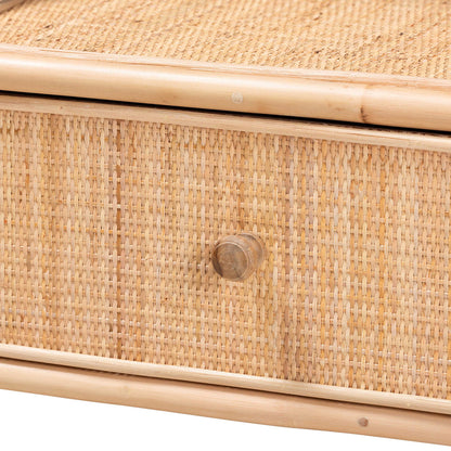 bali & pari - Lalo Nightstand in Natural Brown - WS018-Rattan-NS view 5