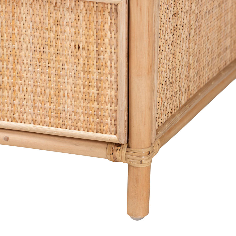bali & pari - Lalo Nightstand in Natural Brown - WS018-Rattan-NS view 6
