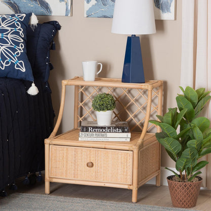 bali & pari - Lalo Nightstand in Natural Brown - WS018-Rattan-NS view 8