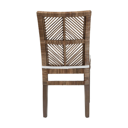 bali & pari - Laluna Dining Chair in Greywashed/White - Laluna-Grey Natural Rattan-DC view 4