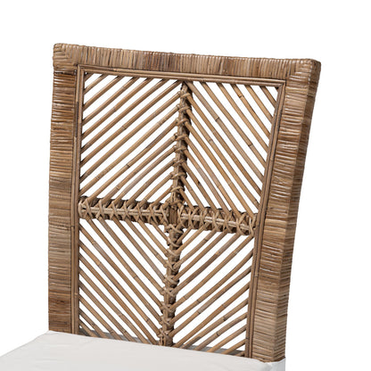 bali & pari - Laluna Dining Chair in Greywashed/White - Laluna-Grey Natural Rattan-DC view 5