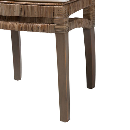 bali & pari - Laluna Dining Chair in Greywashed/White - Laluna-Grey Natural Rattan-DC view 6