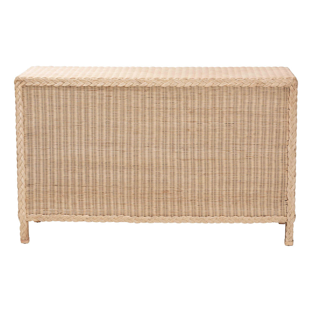 bali & pari - Lanica Dresser in Sun-bleached Rattan - Braided Sun Bleached Ivory-Wood/Rattan-6DW-Dresser view 5