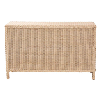 bali & pari - Lanica Dresser in Sun-bleached Rattan - Braided Sun Bleached Ivory-Wood/Rattan-6DW-Dresser view 5