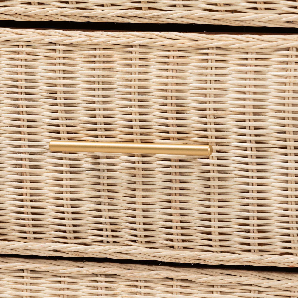 bali & pari - Lanica Dresser in Sun-bleached Rattan - Braided Sun Bleached Ivory-Wood/Rattan-6DW-Dresser view 6