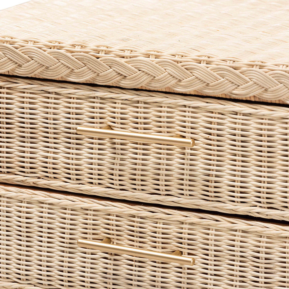bali & pari - Lanica Nightstand in Pale Brown - Braided Sun Bleached Ivory-Wood/Rattan-3DW-NS view 6