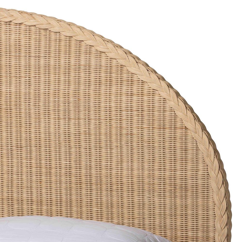 bali & pari - Lanica Queen Size Bed in Sun-bleached Rattan - Braided Sun Bleached Ivory-Wood/Rattan-Queen-New view 4