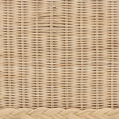 bali & pari - Lanica Queen Size Bed in Sun-bleached Rattan - Braided Sun Bleached Ivory-Wood/Rattan-Queen-New view 6