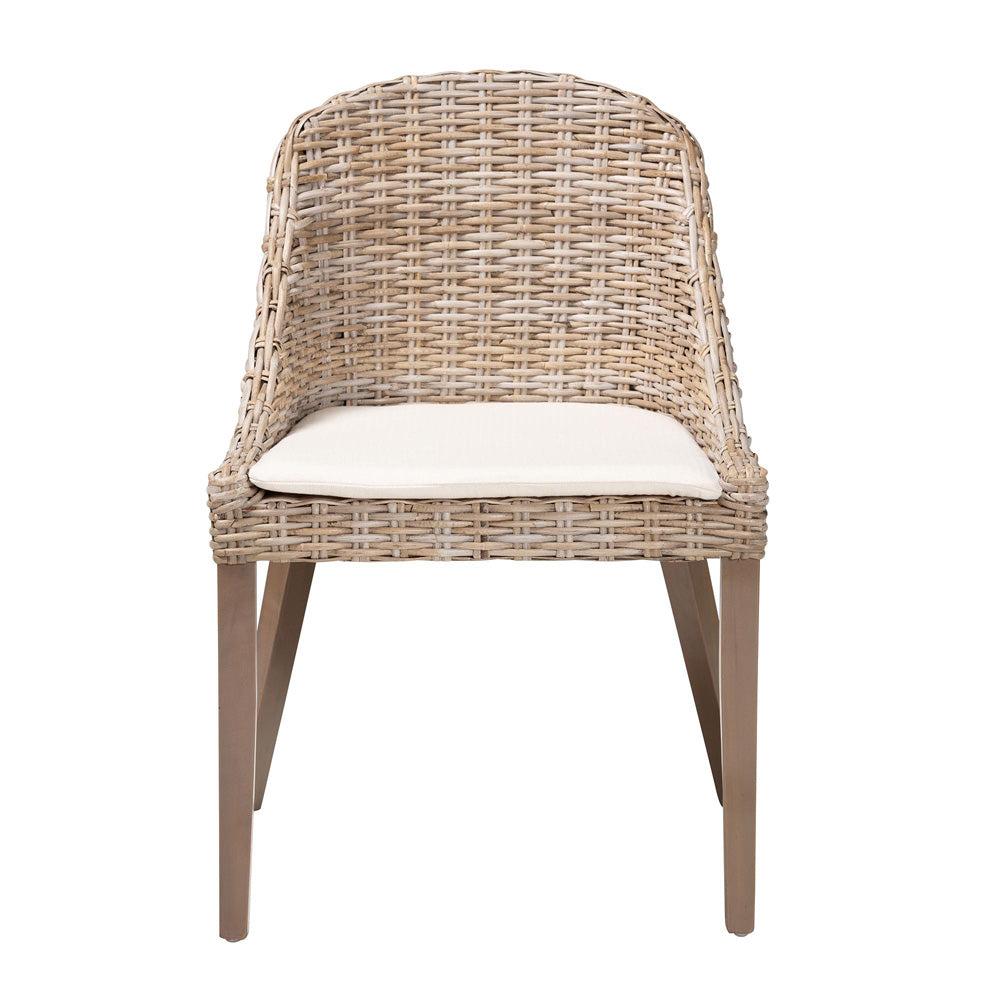 bali & pari - Lara Dining Chair in Kubu Grey/Rustic Taupe - MD-39209-Kubu Grey/Natural Rattan-DC view 2
