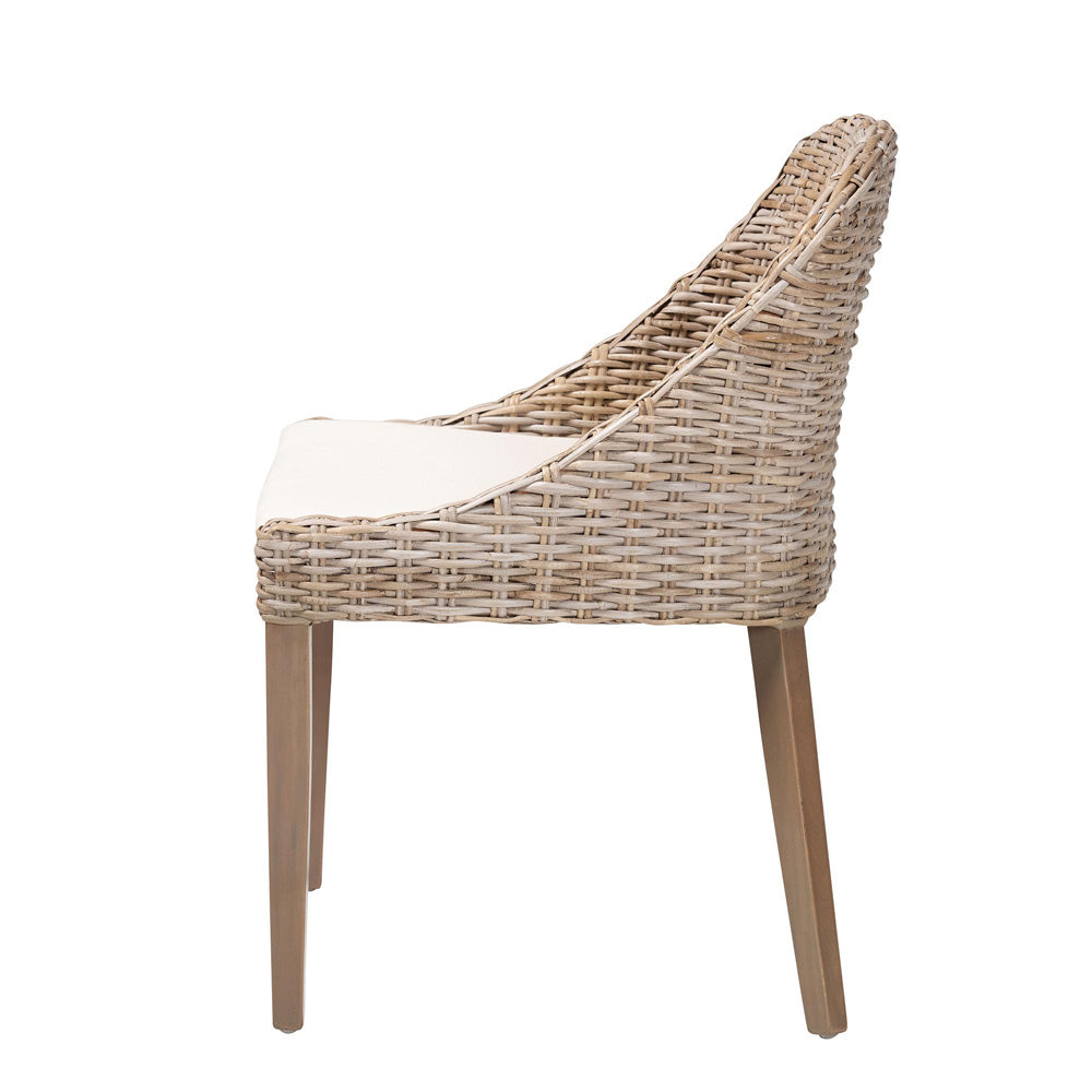 bali & pari - Lara Dining Chair in Kubu Grey/Rustic Taupe - MD-39209-Kubu Grey/Natural Rattan-DC view 3
