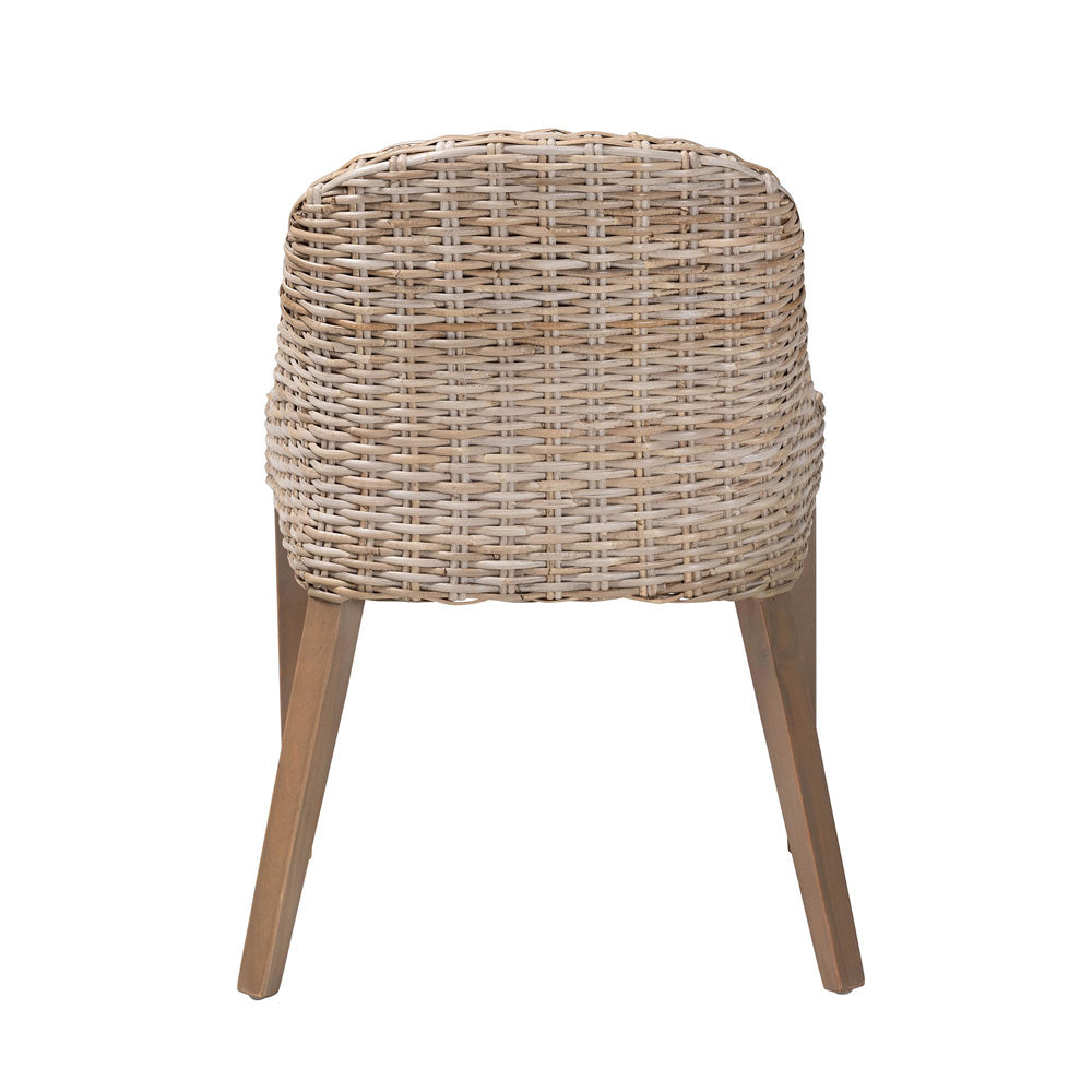 bali & pari - Lara Dining Chair in Kubu Grey/Rustic Taupe - MD-39209-Kubu Grey/Natural Rattan-DC view 4