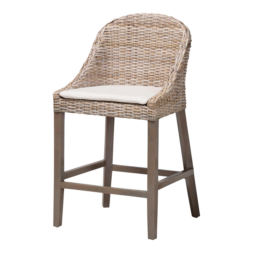 bali & pari - LaraCounter Stool in Greywashed/Grey - MD-39929-Dirgahayu Grey/NT Rattan-Cushion-CS view 1
