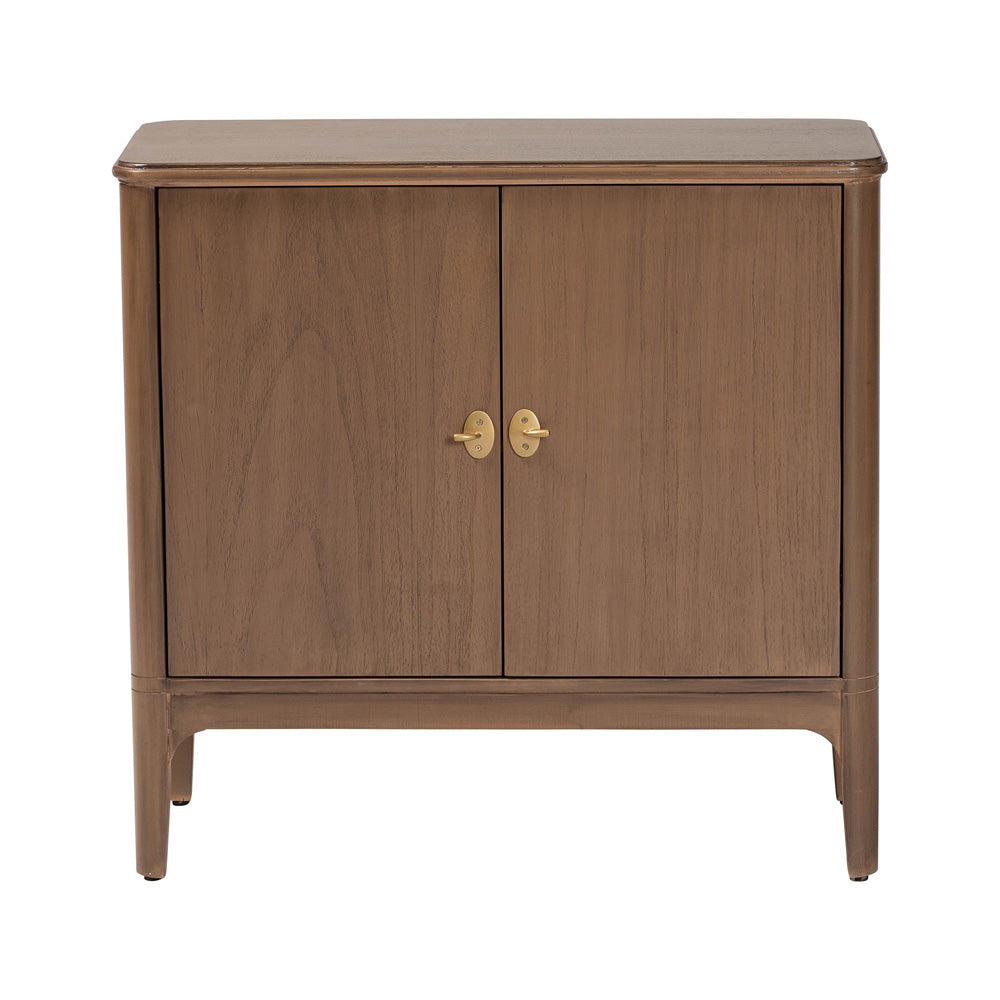 bali & pari - Latifa Storage Cabinet in Antique Brown - Latifa-Antq Brown-Wooden-2DR-Cabinet view 3