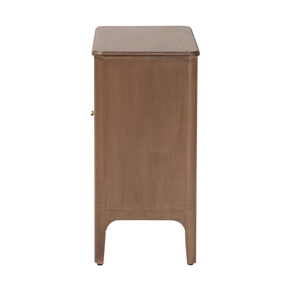 bali & pari - Latifa Storage Cabinet in Antique Brown - Latifa-Antq Brown-Wooden-2DR-Cabinet view 4
