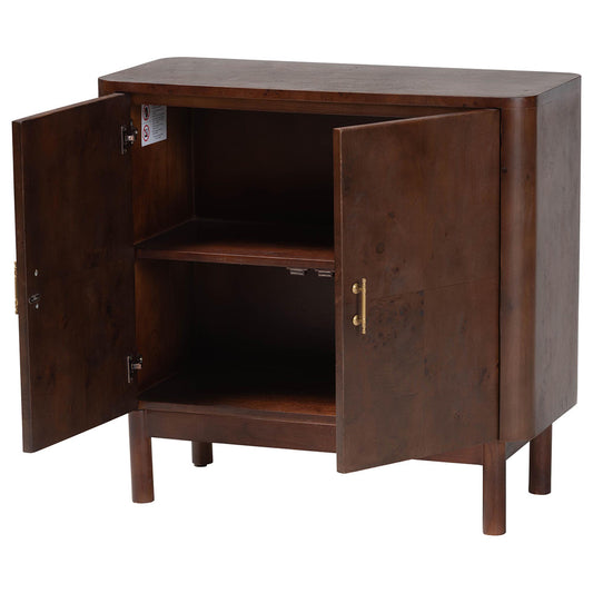 bali & pari - Latika Storage Cabinet in Dark Walnut - SVN-789-Dark Walnut-Blopy-Cabinet view 2
