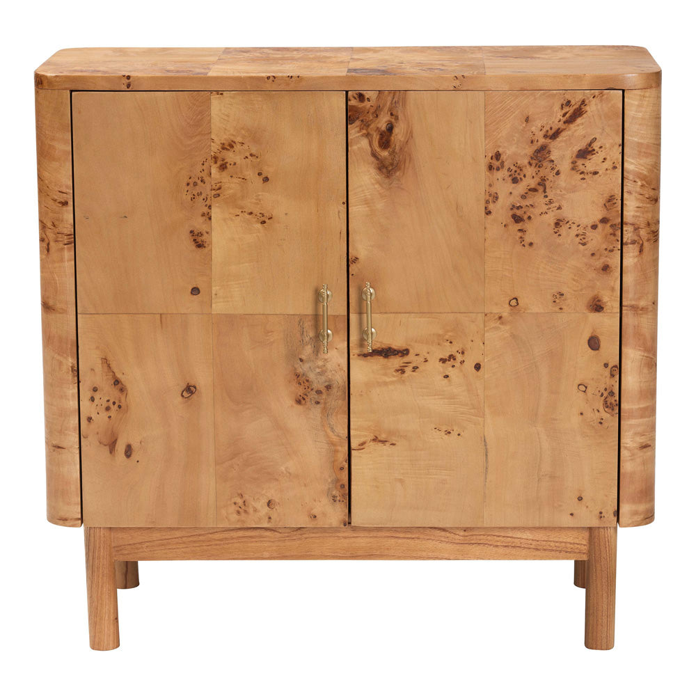bali & pari - Latika Storage Cabinet in Mappa Burl - SVN-789-Natural Burl-Blopy-Cabinet view 3