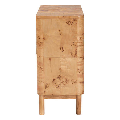 bali & pari - Latika Storage Cabinet in Mappa Burl - SVN-789-Natural Burl-Blopy-Cabinet view 4