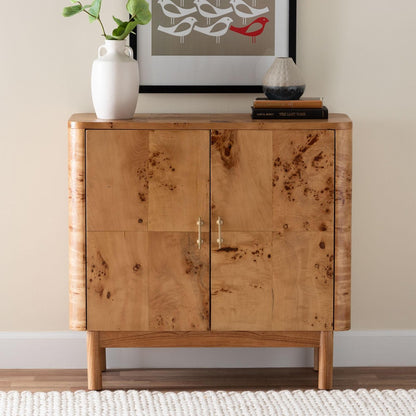 bali & pari - Latika Storage Cabinet in Mappa Burl - SVN-789-Natural Burl-Blopy-Cabinet view 8