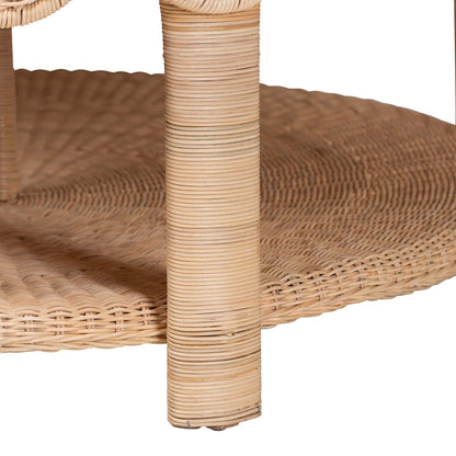 bali & pari - Latoya Coffee Table in Natural Brown - WS182-Natural Rattan-Coffee Table view 4