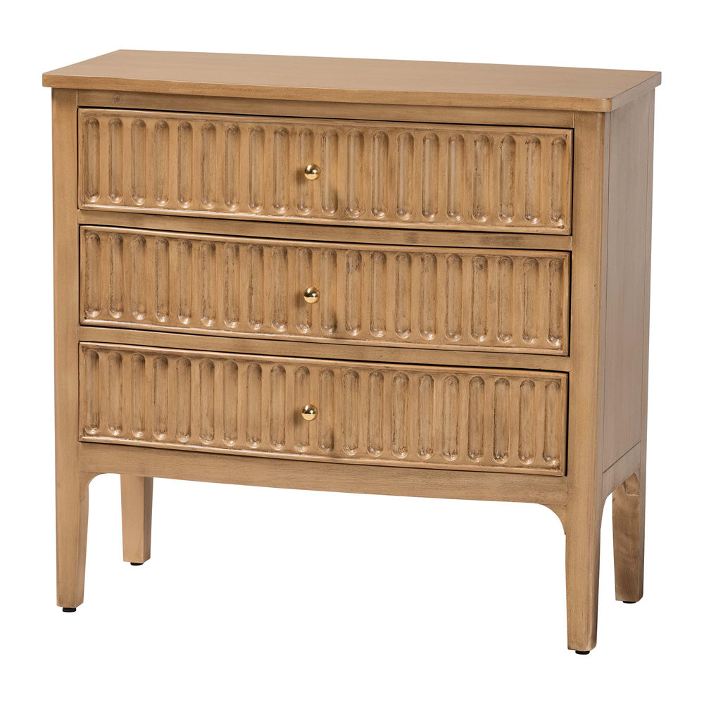 bali & pari - Lavi Chest in Antique Beige - Lavi-Antq Beige-Wooden-3DRW-Chest view 1