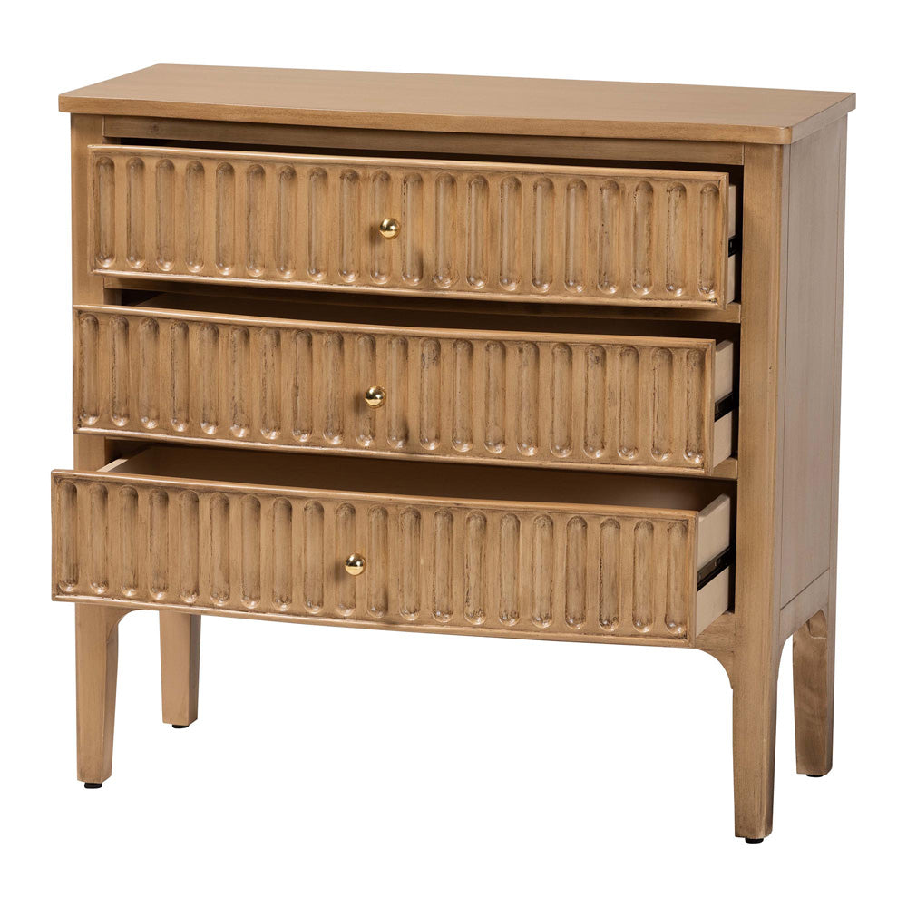 bali & pari - Lavi Chest in Antique Beige - Lavi-Antq Beige-Wooden-3DRW-Chest view 2