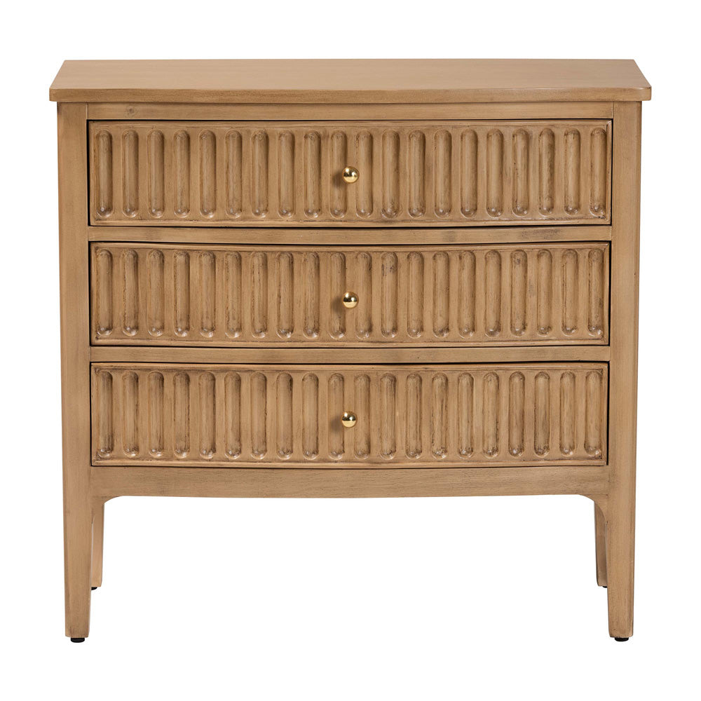 bali & pari - Lavi Chest in Antique Beige - Lavi-Antq Beige-Wooden-3DRW-Chest view 3