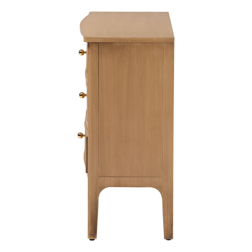 bali & pari - Lavi Chest in Antique Beige - Lavi-Antq Beige-Wooden-3DRW-Chest view 4