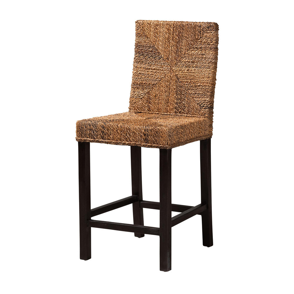 bali & pari - Laymi Counter Stool in Natural Brown/Dark Brown - Laymi-Mahogany-CS view 1